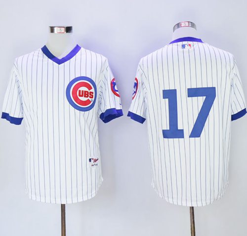 Cubs #17 Kris Bryant White 1988 Turn Back The Clock Stitched MLB Jersey - Click Image to Close